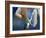 Detail of Tennis Player Holding the Racquet and Ball About to Serve-null-Framed Photographic Print