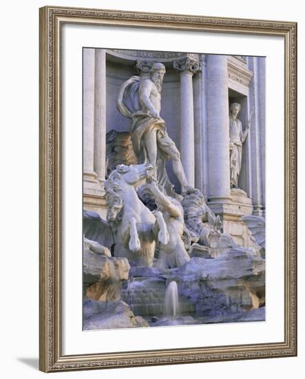 Detail of the 18th Century Fontana Di Trevi, Piazza Di Trevi, Rome, Lazio, Italy, Europe-Ruth Tomlinson-Framed Photographic Print