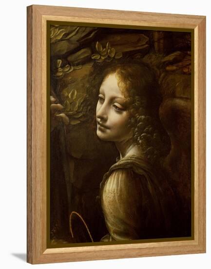 Detail of the Angel, from the Virgin of the Rocks-Leonardo da Vinci-Framed Premier Image Canvas