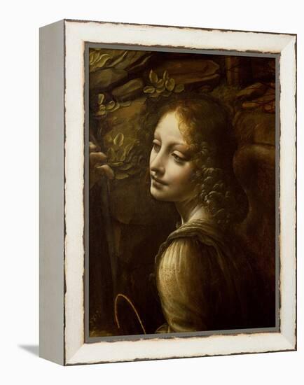 Detail of the Angel, from the Virgin of the Rocks-Leonardo da Vinci-Framed Premier Image Canvas