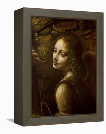 Detail of the Angel, from the Virgin of the Rocks-Leonardo da Vinci-Framed Premier Image Canvas