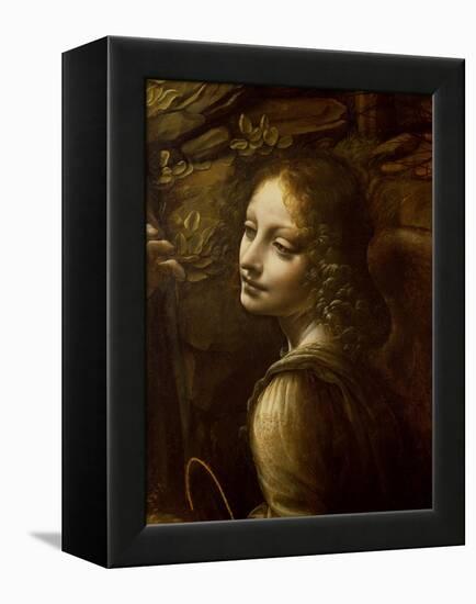 Detail of the Angel, from the Virgin of the Rocks-Leonardo da Vinci-Framed Premier Image Canvas