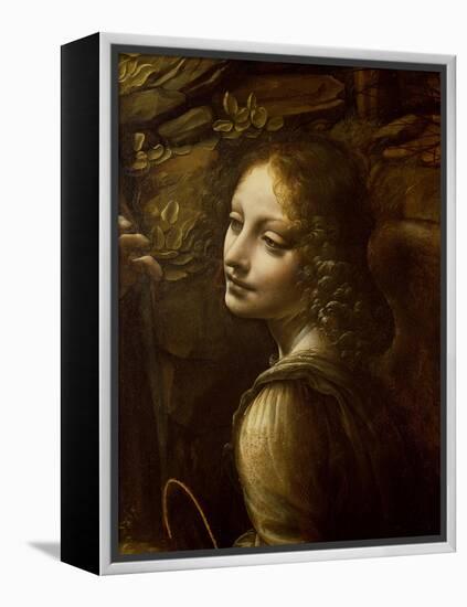 Detail of the Angel, from the Virgin of the Rocks-Leonardo da Vinci-Framed Premier Image Canvas