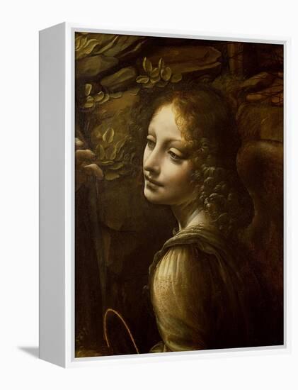 Detail of the Angel, from the Virgin of the Rocks-Leonardo da Vinci-Framed Premier Image Canvas