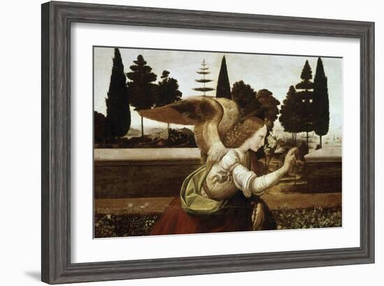 Detail of the Annunciation, no.1-Leonardo da Vinci-Framed Giclee Print