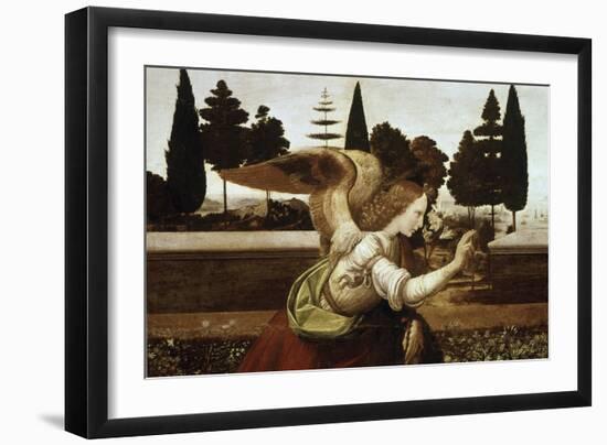 Detail of the Annunciation, no.1-Leonardo da Vinci-Framed Giclee Print