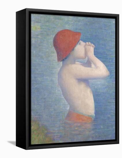 Detail of the Bathers at Asnières, 1884-Georges Pierre Seurat-Framed Premier Image Canvas