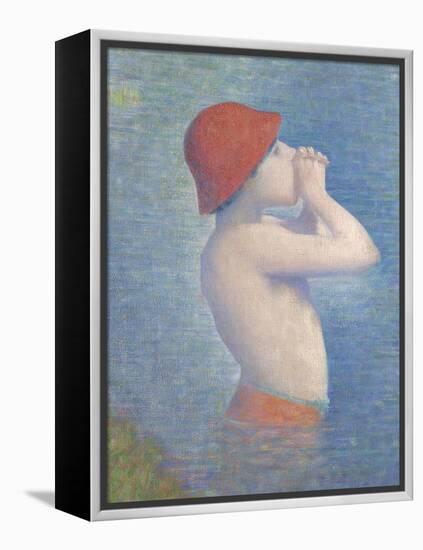 Detail of the Bathers at Asnières, 1884-Georges Pierre Seurat-Framed Premier Image Canvas