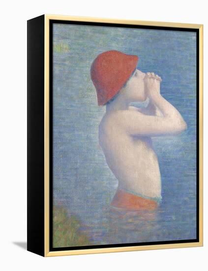 Detail of the Bathers at Asnières, 1884-Georges Pierre Seurat-Framed Premier Image Canvas