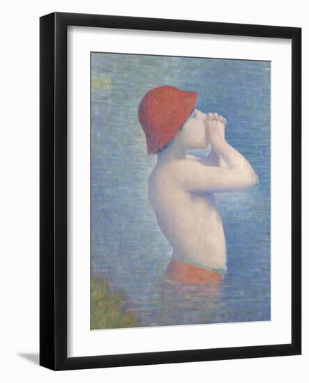 Detail of the Bathers at Asnières, 1884-Georges Pierre Seurat-Framed Giclee Print