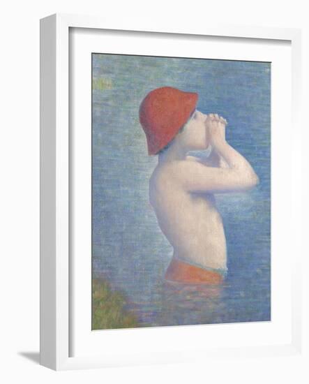 Detail of the Bathers at Asnières, 1884-Georges Pierre Seurat-Framed Giclee Print