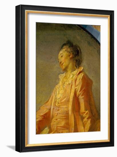 Detail of the Beginning of the Model A Young Shy Model Dared to Be (Painting)-Jean-Honore Fragonard-Framed Giclee Print