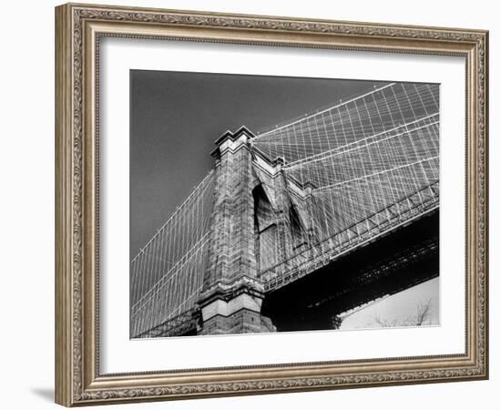 Detail of the Brooklyn Bridge-Alfred Eisenstaedt-Framed Photographic Print