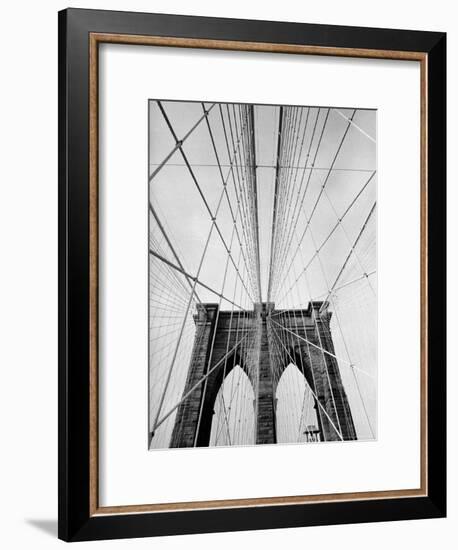 Detail of the Brooklyn Bridge-Alfred Eisenstaedt-Framed Premium Photographic Print