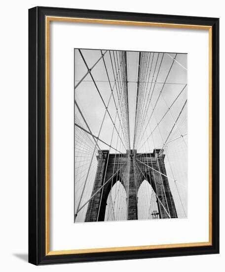 Detail of the Brooklyn Bridge-Alfred Eisenstaedt-Framed Premium Photographic Print