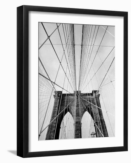 Detail of the Brooklyn Bridge-Alfred Eisenstaedt-Framed Premium Photographic Print