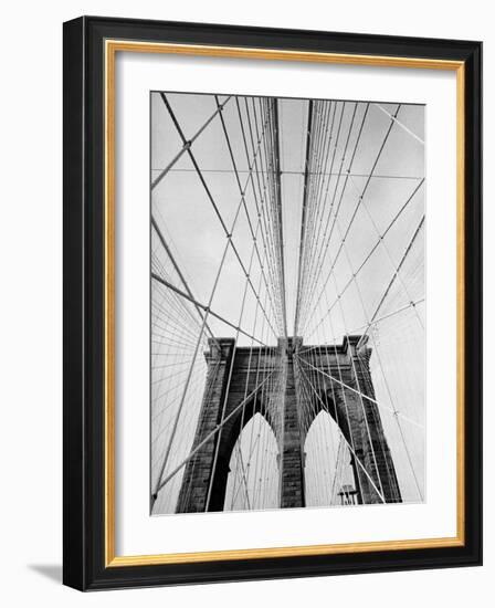 Detail of the Brooklyn Bridge-Alfred Eisenstaedt-Framed Premium Photographic Print