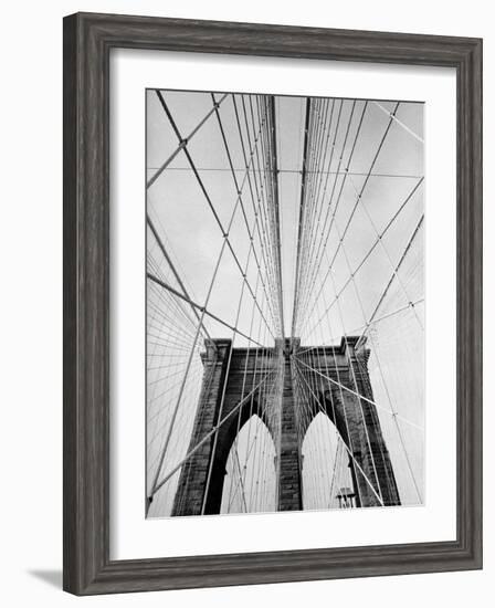 Detail of the Brooklyn Bridge-Alfred Eisenstaedt-Framed Photographic Print