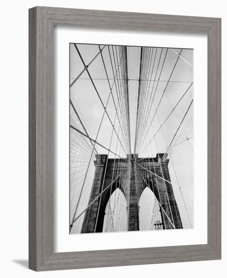 Detail of the Brooklyn Bridge-Alfred Eisenstaedt-Framed Photographic Print