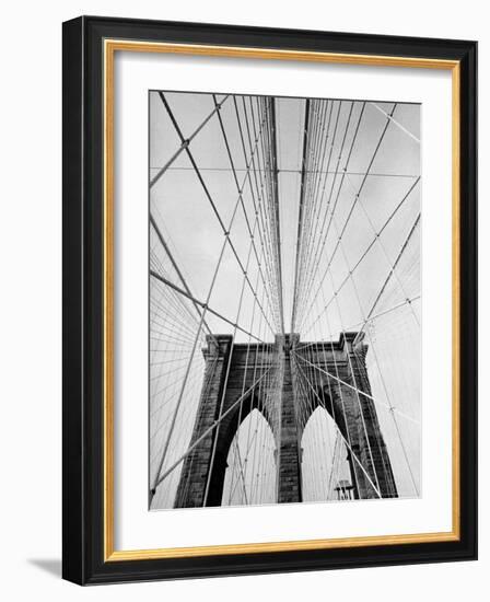 Detail of the Brooklyn Bridge-Alfred Eisenstaedt-Framed Photographic Print