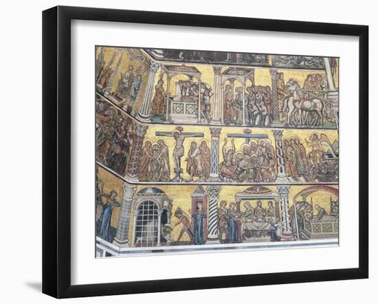 Detail of the Ceiling, Baptistery, Florence-null-Framed Giclee Print