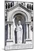 Detail of the Central Portico Statue of Jesus Adorning the Sacre-Coeur Basilica Montmartre France-Julian Castle-Mounted Photo