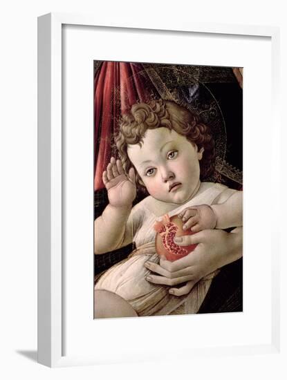 Detail of the Child with Pomegranate from the Madonna Della Melagrana-Sandro Botticelli-Framed Giclee Print