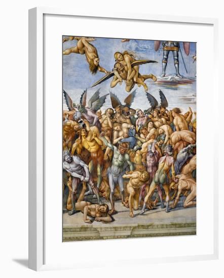 Detail of The Damned in Hell-Luca Signorelli-Framed Giclee Print