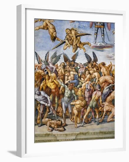 Detail of The Damned in Hell-Luca Signorelli-Framed Giclee Print