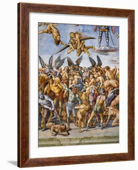 Detail of The Damned in Hell-Luca Signorelli-Framed Giclee Print