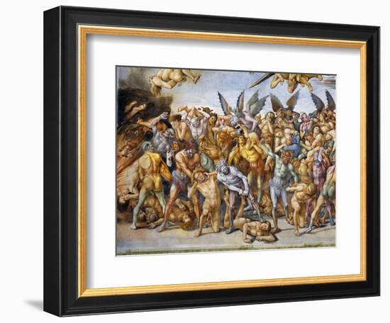 Detail of The Damned in Hell-Luca Signorelli-Framed Giclee Print