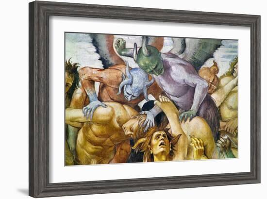 Detail of The Damned in Hell-Luca Signorelli-Framed Giclee Print