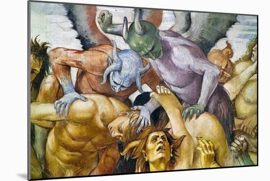 Detail of The Damned in Hell-Luca Signorelli-Mounted Giclee Print