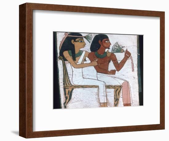 Detail of the decoration of a sarcophagus of The Lady of Madja, 18th Dynasty. Artist: Unknown-Unknown-Framed Giclee Print