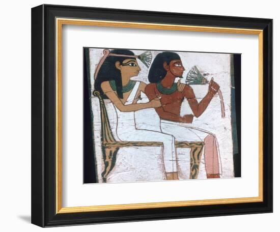 Detail of the decoration of a sarcophagus of The Lady of Madja, 18th Dynasty. Artist: Unknown-Unknown-Framed Giclee Print