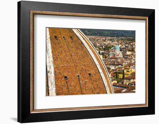 Detail of The Duomo dome from Giotto's Bell Tower, Florence, Tuscany, Italy-Russ Bishop-Framed Photographic Print