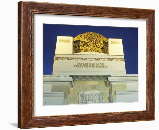 Detail of the Exterior of the Dome of the Art Nouveau Secession Building, Vienna, Austria-Richard Nebesky-Framed Photographic Print