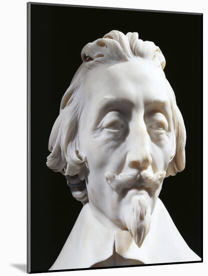 Detail of the Face from Cardinal Richelieu, 1640-Gian Lorenzo Bernini-Mounted Giclee Print