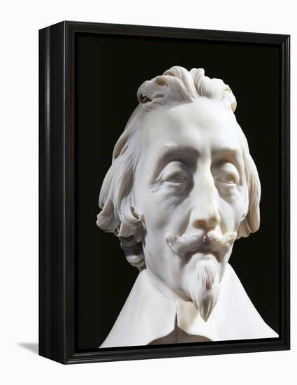 Detail of the Face from Cardinal Richelieu, 1640-Gian Lorenzo Bernini-Framed Premier Image Canvas