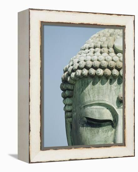 Detail of the Face of the Great Buddha of Kamakura-null-Framed Premier Image Canvas