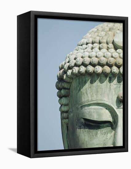 Detail of the Face of the Great Buddha of Kamakura-null-Framed Premier Image Canvas