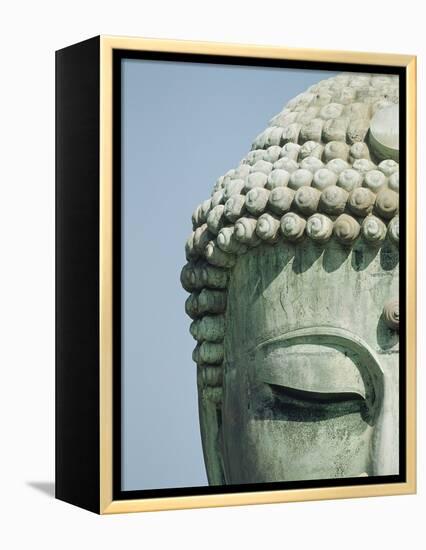 Detail of the Face of the Great Buddha of Kamakura-null-Framed Premier Image Canvas