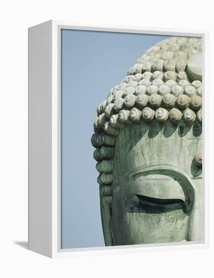 Detail of the Face of the Great Buddha of Kamakura-null-Framed Premier Image Canvas