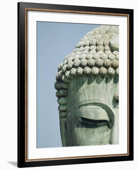 Detail of the Face of the Great Buddha of Kamakura-null-Framed Photographic Print