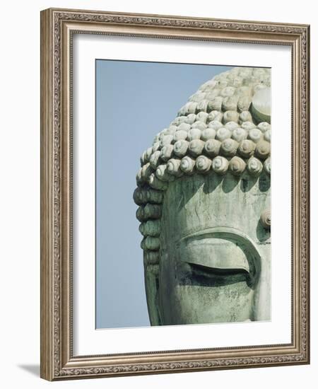 Detail of the Face of the Great Buddha of Kamakura-null-Framed Photographic Print