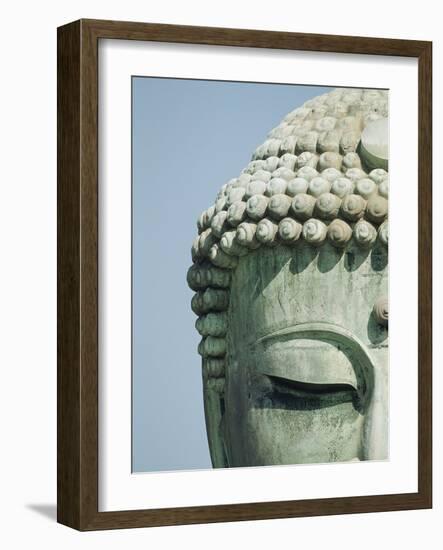 Detail of the Face of the Great Buddha of Kamakura-null-Framed Photographic Print