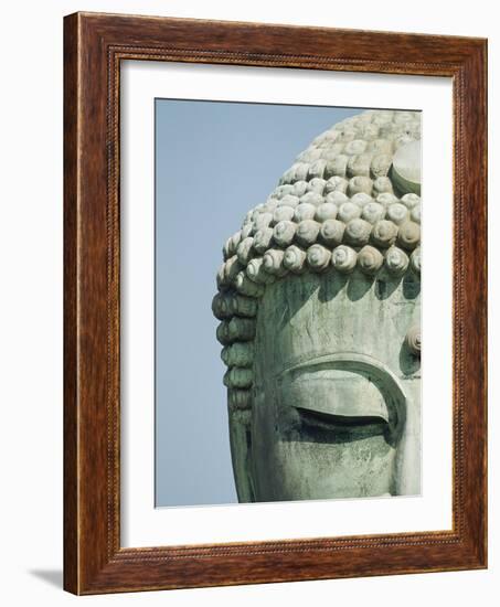 Detail of the Face of the Great Buddha of Kamakura-null-Framed Photographic Print