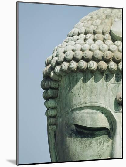 Detail of the Face of the Great Buddha of Kamakura-null-Mounted Photographic Print