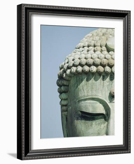 Detail of the Face of the Great Buddha of Kamakura-null-Framed Photographic Print