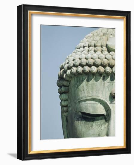 Detail of the Face of the Great Buddha of Kamakura-null-Framed Photographic Print